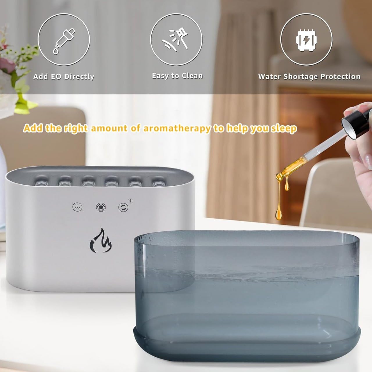 Humidifier - Dynamic Mist Maker with Colorful Atmosphere Lighting