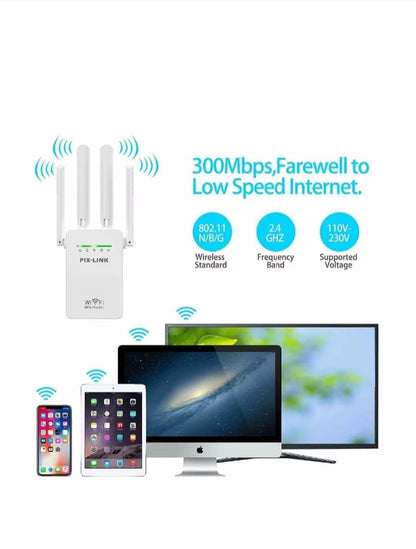 Long-Range 300Mbps WiFi Extender/Router/AP (GC) TP Link