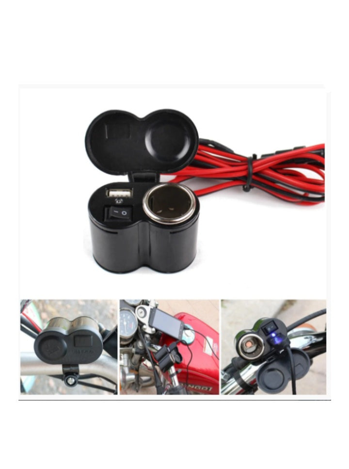 Motorcycle USB charging / Cigarette Lighter kit USB Adaptor