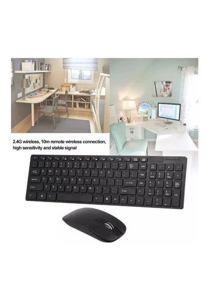 Wireless Keyboard and Mouse - Black