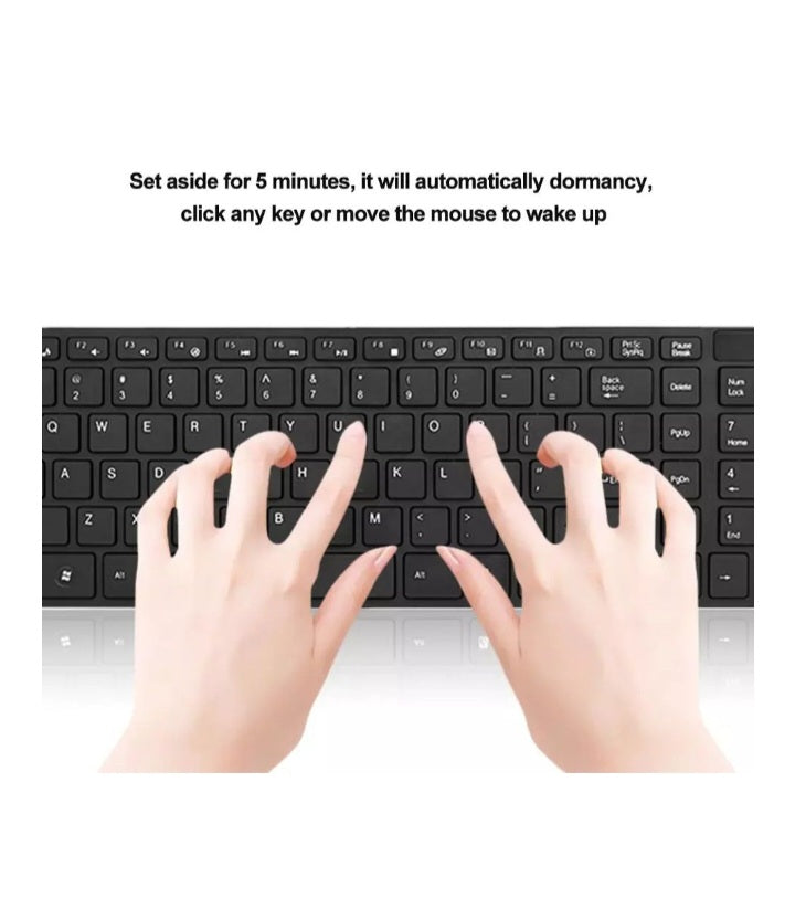 Wireless Keyboard and Mouse - Black