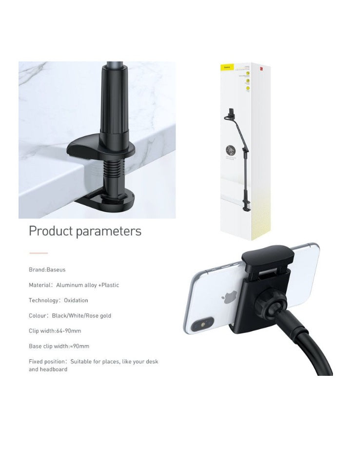 Unlimited Adjustment Lazy Phone Holder Bracket Mount - Black