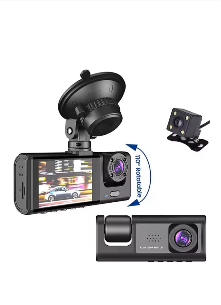 Dash Cam - Clear Triple Lens with Parking Mode