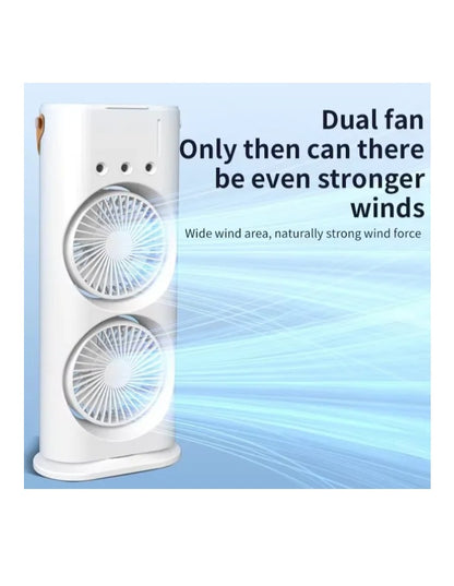 Double Headed Multifunctional Rotating Fan With Remote Control