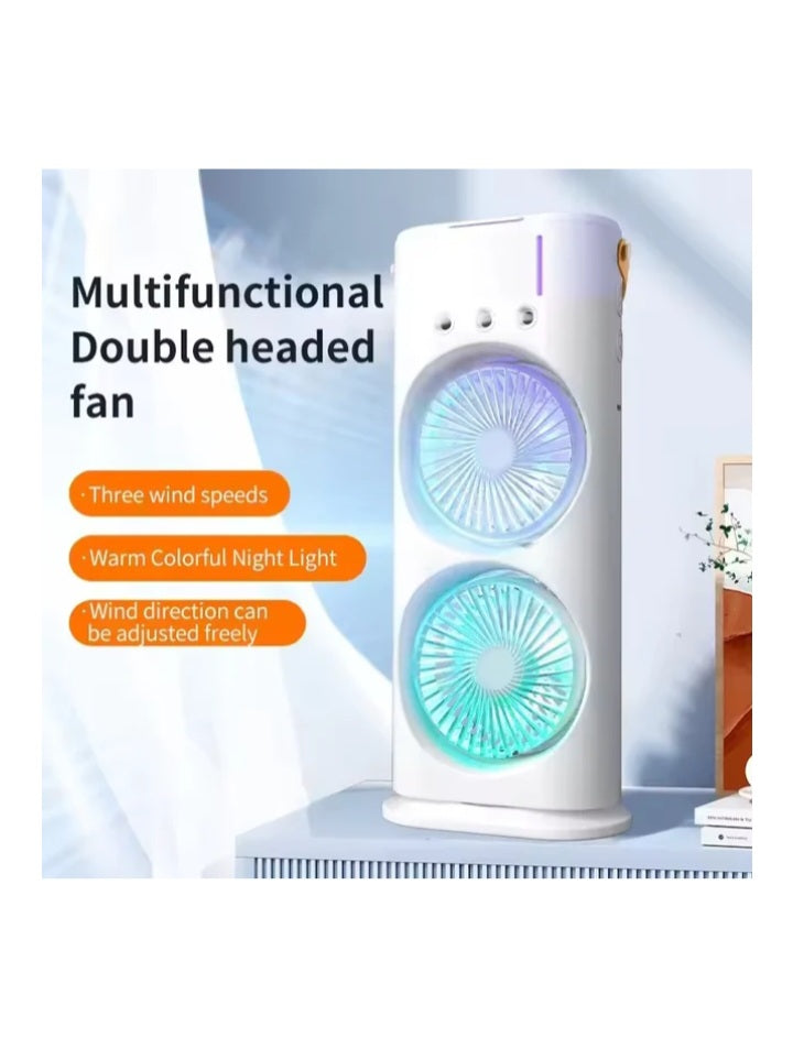 Double Headed Multifunctional Rotating Fan With Remote Control